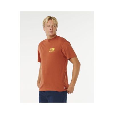 Koszulka męska RIP CURL Pacific Rinse Glass Off Tee brązowa