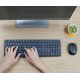 3. Zestaw klawiatura + mysz membranowa Logitech MK235 920-007931 (USB 3.0; kolor szary; optyczna)