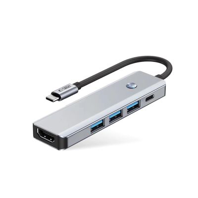 2. Adapter Tech-Protect HB01 HUB Adapter 5w1 USB-C + USB3.0 + HDMI 4K 60Hz + PD100W - szary