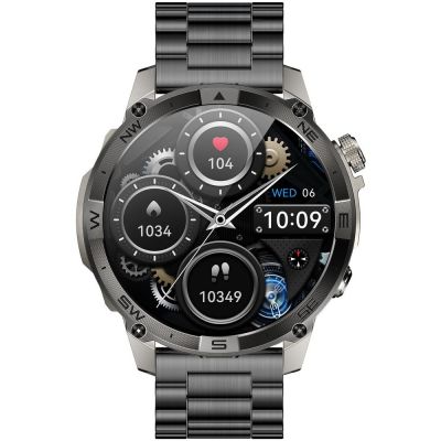 6. Smartwatch Gravity Grafitowy Pasek + Bransoleta GT46-3