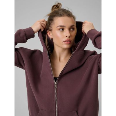 3. Bluza dresowa rozpinana z kapturem damska 4F 4FRAW25TSWSF2778-82S