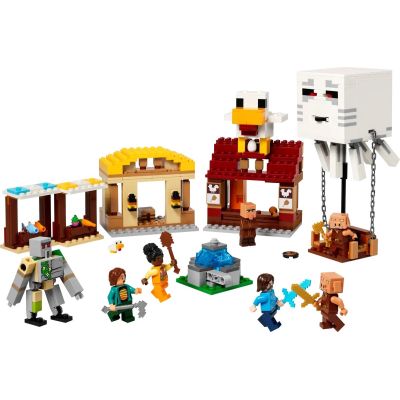 16. LEGO Minecraft 21273 Atak balonowego Ghasta na wioskę (WYPRZEDAŻ)