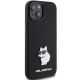 4. Etui Karl Lagerfeld Silicone Choupette Metal Pin na iPhone 15 Plus / 14 Plus - czarne