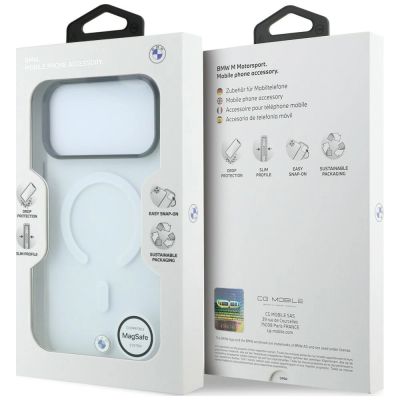 8. Etui BMW Sign Frosted IML & Metal Logo MagSafe na iPhone 18 Pro Max / 17 Pro Max - przezroczyste
