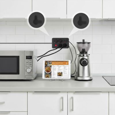 9. MACLEAN LISTWA ZASILAJĄCA, PRZEDŁUŻACZ 4 GNIAZDA + 3XUSB, 110-240V AC 50/60HZ, 2.1A MAX 2500W, 3M, CZARNA, MCE393 B