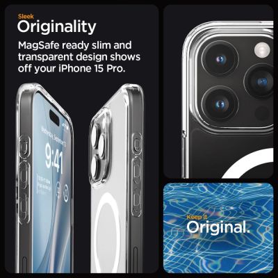 12. Etui Spigen Ultra Hybrid Mag z MagSafe na iPhone 15 Pro - białe