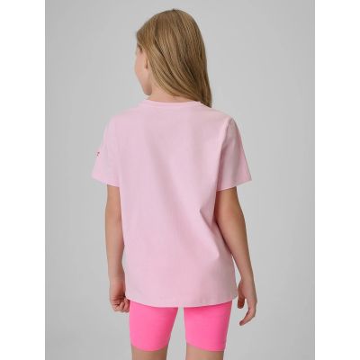 2. T-shirt bawełniany dziewczęcy 4F 4FJRSS26TTSHF3912-56S