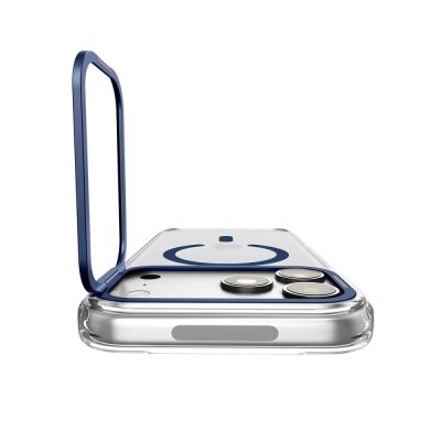 5. Etui Spigen Ultra Hybrid Optik S MagSafe na iPhone 18 Pro Max / 17 Pro Max - przezoczysto-granatowe