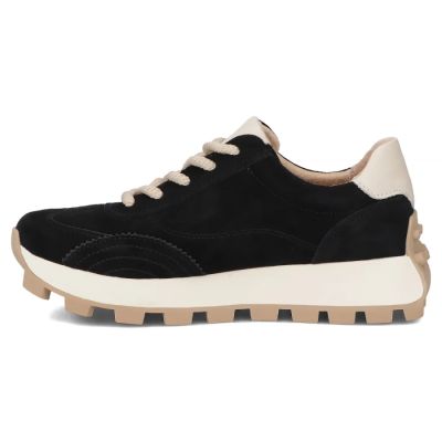 4. Skórzane półbuty sneakersy na platformie czarne Filippo DP7498