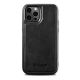 iCarer Leather Oil Wax etui pokryte naturalną skórą do iPhone 12 Pro Max czarny (ALI1206-BK)