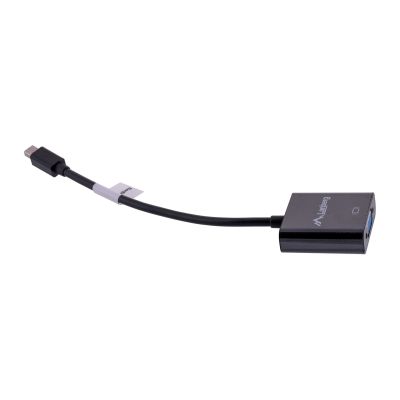 6. Adapter Lanberg AD-0006-BK (Mini DisplayPort M - D-Sub (VGA) F; 0,20m; kolor czarny)