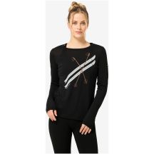 Longsleeve damski SUPER.NATURAL W KRYSSEDE SKI LS czarny