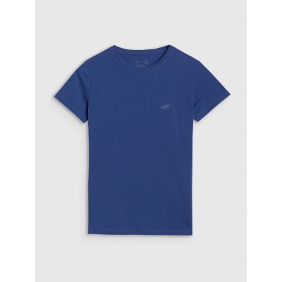 6. T-shirt slim gładki damski 4F 4FWMM00TTSHF2673-31S