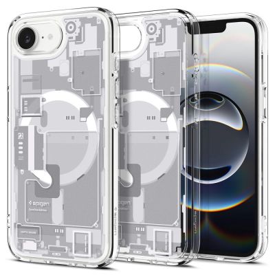 3. Etui Spigen Ultra Hybrid MagSafe na iPhone 16e / 17e Zero One - białe