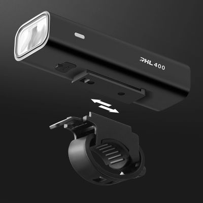 10. Zestaw lampek rowerowych Wozinsky WSBLB2 przednia (400 lm) USB-C i tylna USB micro - czarny