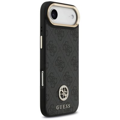 4. Etui Guess 4G Strass Logo & Big Strap Metal Buttons MagSafe na iPhone Air - czarne
