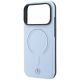 6. Etui Mercedes Leather 3D MagSafe na iPhone 18 Pro / 17 Pro - niebieskie