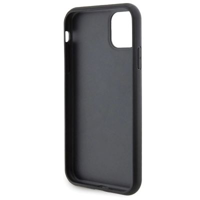 7. Etui Karl Lagerfeld Gripstand Saffiano Choupette Pins na iPhone 11 / Xr - czarne