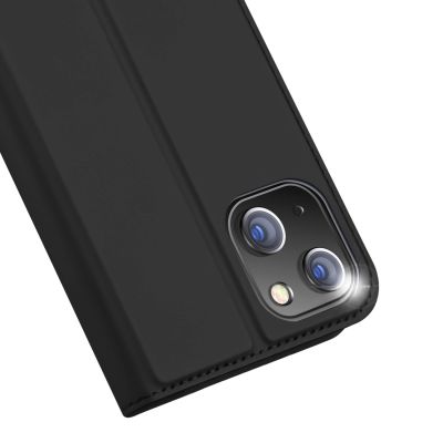 3. Etui do iPhone 15 Plus pokrowiec z klapką i portfelem Dux Ducis Skin Pro - czarne