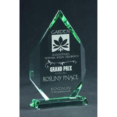 7. Trofeum szklane grawerowane z etui
