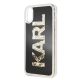 3. Etui Karl Lagerfeld Karl logo Glitter na iPhone X / Xs - czarne