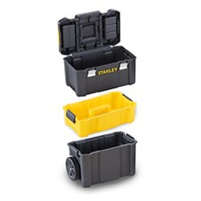 16. Stanley Essential Twarda kaseta na narzędzie Plastik Szary, Żółty