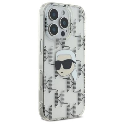 4. Etui Karl Lagerfeld IML Karl Head Electroplated na iPhone 16 Pro - przezroczyste