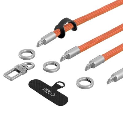 11. Smycz do telefonu Tech-Protect C10S Rope - pomarańczowa