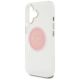 6. Etui Guess IML Metal Colored Circle Classic Logo MagSafe na iPhone 16 - różowe