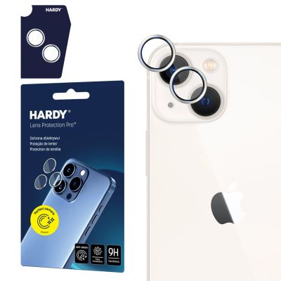 Szkło na obiektyw 3mk HARDY Lens Protection Pro do Apple iPhone 15 / 15 Plus - srebrne