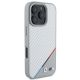 4. Etui BMW M Carbon Tricolor Line MagSafe na iPhone 16 Pro - szare