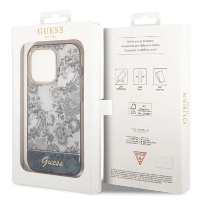 8. Etui Guess Porcelain Collection na iPhone 14 Pro Max - szare