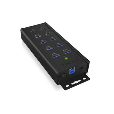 7. ICY BOX IB-HUB1703-QC3 USB 3.2 Gen 1 (3.1 Gen 1) Type-B 5000 Mbit/s Czarny