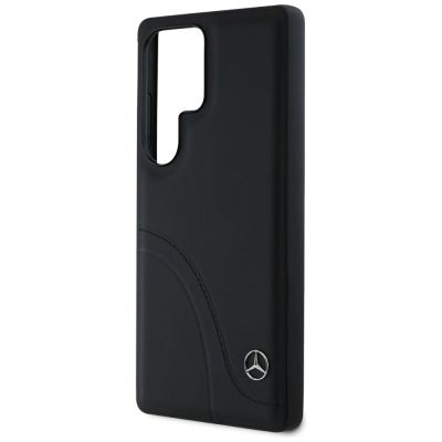 6. Etui Mercedes Leather Curved Stitches na Samsung Galaxy S25 Ultra - czarne