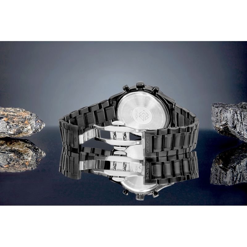 6. Zegarek Męski Giewont Chronograph Sapphire Czarny GW6310-B1