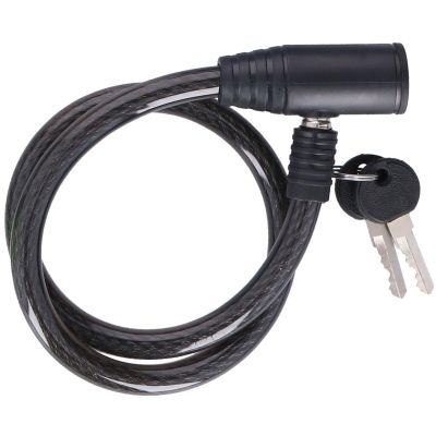 4. ZAPIĘCIE ROWEROWE SPIRALNE NA KLUCZ 1.2x65CM CZARNE DUNLOP