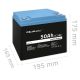 5. QOLTEC AKUMULATOR LIFEPO4 LITOWO-ŻELAZOWO-FOSFORANOWY | 12.8V | 50AH | 640WH | BMS