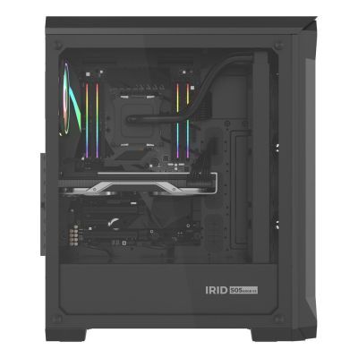 2. Obudowa NATEC Genesis Irid 505 ARGB NPC-1518 (ATX. Micro ATX. Mini ITX; kolor czarny)