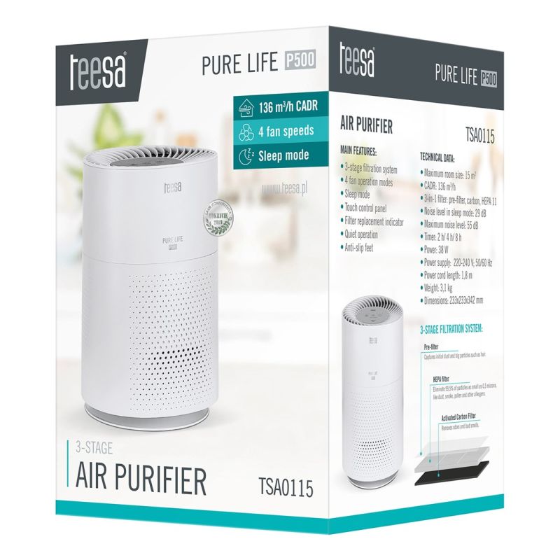 8. TEESA OCZYSZCZACZ POWIETRZA PURE LIFE P500