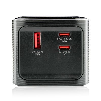 6. EVERACTIVE POWERBANK 27 000MAH, 1X USB, 2X USB-C, 162,5W, QC4+, WBUDOWANA LATARKA, WYŚWIETLACZ LCD, CZARNY EB-27Q