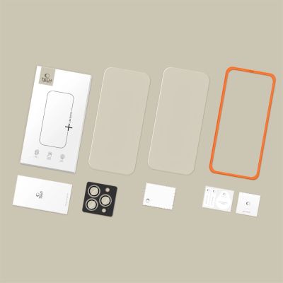 8. Szkło hartowane Tech-Protect Easy Set+ 3-pack na iPhone 16 Pro Max / 17 Pro Max - przezroczyste