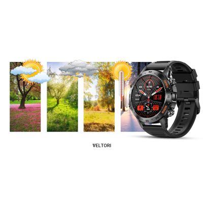 20. Smartwatch VELTORI VT120-1 Czarny Pasek Silikonowy