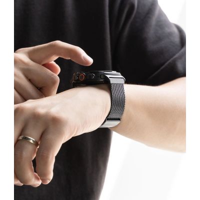 4. Bransoleta Ringke Metal One Mesh na Samsung Galaxy Watch Ultra 47 mm - czarna