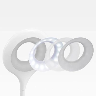 6. Mini lampka Wozinsky bezprzewodowa lampka LED do czytania z klipsem + kabel USB-C - biała