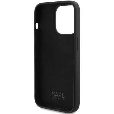 7. Etui Karl Lagerfeld Silicone Karl Script na iPhone 15 Pro - czarne