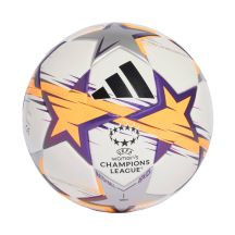 Piłka nożna adidas UCL Womens Mini 26/27 League Stage biało-pomarańczowo-fioletowa KE5143