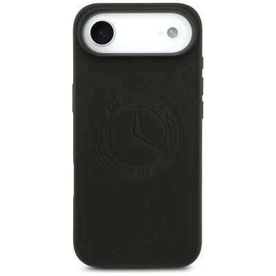 3. Etui Mercedes Leather Vintage Logo MagSafe na iPhone Air - czarne