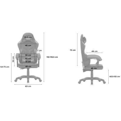 5. Fotel gamingowy Huzaro Force 2.7 Blue