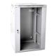 Szafa sieciowa wisząca 19" 18U rack 600x600, drzwi szyba, szary, dzielona, złożona, 60kg