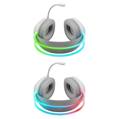 7. DEFENDER SŁUCHAWKI Z MIKROFONEM ECLIPSE RGB BIAŁE 62440